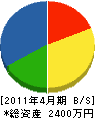 柴尾電気商会 貸借対照表 2011年4月期