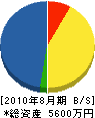 橋本商店 貸借対照表 2010年8月期