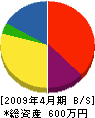廣三工業 貸借対照表 2009年4月期