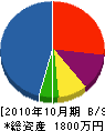 谷田部総業 貸借対照表 2010年10月期
