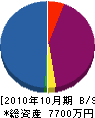 ライブワイヤー 貸借対照表 2010年10月期