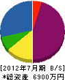 竹内工務店 貸借対照表 2012年7月期