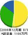 渡辺建築 貸借対照表 2008年12月期