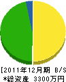 田平工務店 貸借対照表 2011年12月期