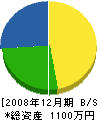 渡邊設備 貸借対照表 2008年12月期