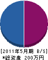 田中電気商会 貸借対照表 2011年5月期