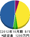 滝電設 貸借対照表 2012年10月期