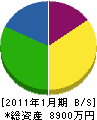 尾崎建工 貸借対照表 2011年1月期