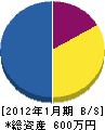 米倉電気 貸借対照表 2012年1月期