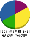 田口電気 貸借対照表 2011年3月期