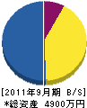 井上土建 貸借対照表 2011年9月期