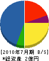 鶴田組 貸借対照表 2010年7月期