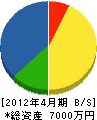 大田技建工業 貸借対照表 2012年4月期