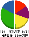 藤ノ木建設 貸借対照表 2011年5月期