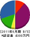 東九設備サービス 貸借対照表 2011年6月期