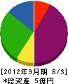 大堀 貸借対照表 2012年9月期