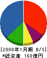 新川電機 貸借対照表 2008年1月期