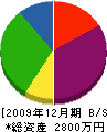 内田美装 貸借対照表 2009年12月期