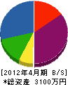 岡井電気 貸借対照表 2012年4月期