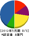 本川建設 貸借対照表 2012年5月期