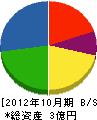 三恵工業 貸借対照表 2012年10月期