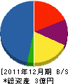 中村建工 貸借対照表 2011年12月期