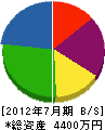 石田造園土木 貸借対照表 2012年7月期