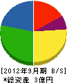 上島建材 貸借対照表 2012年9月期