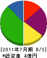 津田工務店 貸借対照表 2011年7月期