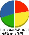 鎌田建設工業 貸借対照表 2012年3月期