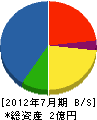 中野電業社 貸借対照表 2012年7月期