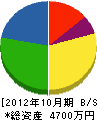 タシマ電機 貸借対照表 2012年10月期
