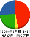 飯田建材興業 貸借対照表 2008年6月期