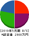 熊本電建 貸借対照表 2010年5月期