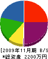 宇佐美電器 貸借対照表 2009年11月期