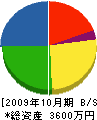 鳥取商建電設 貸借対照表 2009年10月期