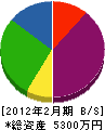 吉田電機商会 貸借対照表 2012年2月期