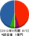 小林ポンプ防災 貸借対照表 2012年9月期