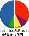 田嶋土建 貸借対照表 2011年5月期