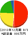 小倉組 貸借対照表 2012年12月期