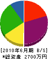 黒須建築塗装 貸借対照表 2010年6月期