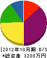 笹井建設 貸借対照表 2012年10月期