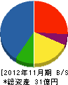 篠崎建設 貸借対照表 2012年11月期