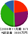 藤元工務店 貸借対照表 2008年11月期