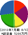 田淵電気工業所 貸借対照表 2012年7月期