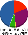梅田工務店 貸借対照表 2012年3月期