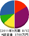 細谷鉄建工業 貸借対照表 2011年9月期