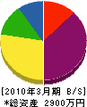 田邉建材 貸借対照表 2010年3月期