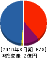 丸久尾崎組 貸借対照表 2010年8月期
