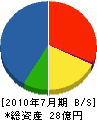 松尾組 貸借対照表 2010年7月期